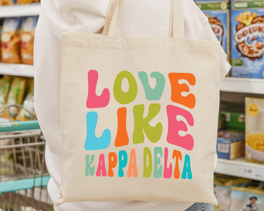Kappa Delta Love Like Sorority Tote Bag _ 34350g