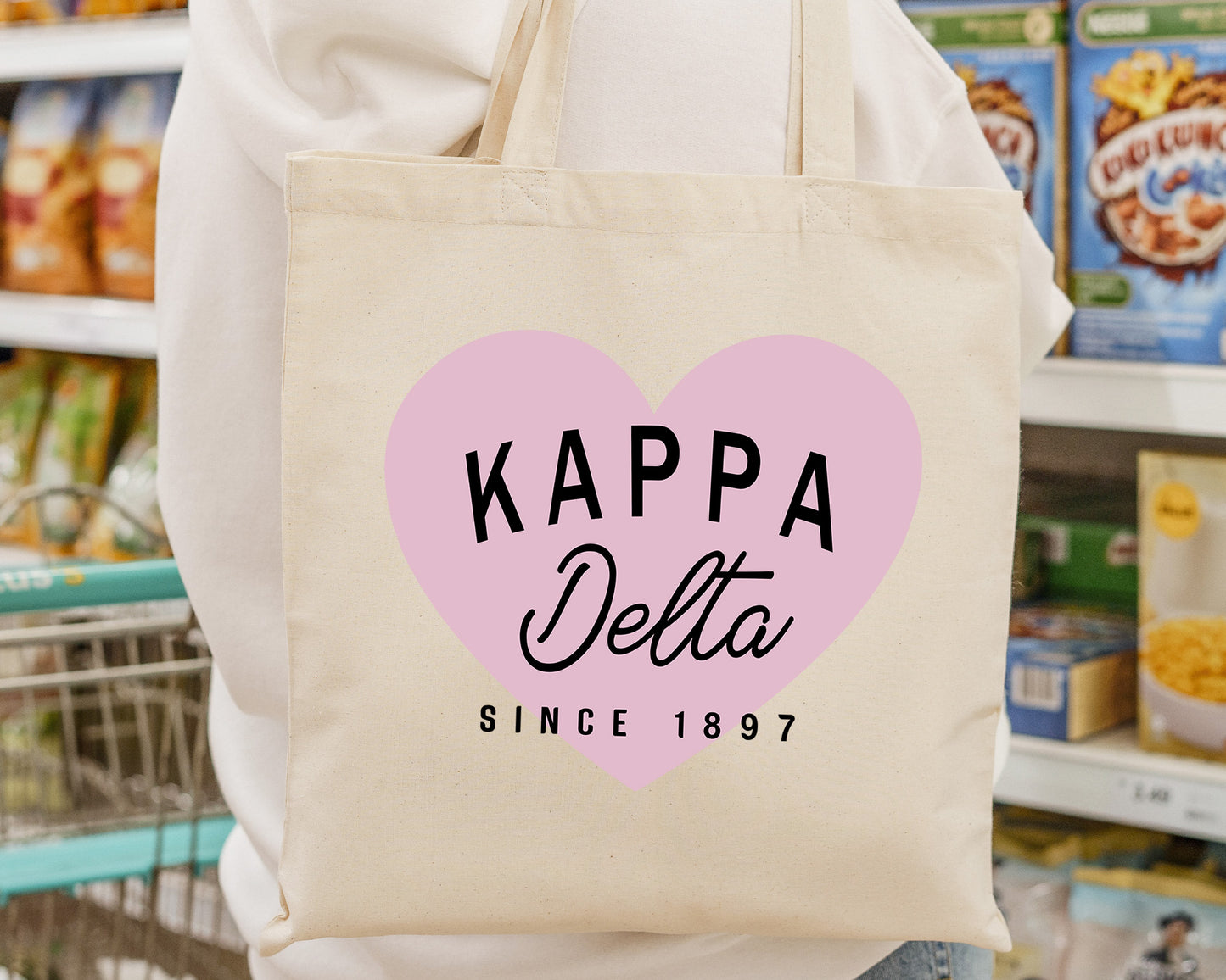 Kappa Delta Pretty in Pink Sorority Tote Bag _ 34298g