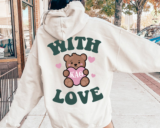 Kappa Alpha Theta With Love Sorority Hoodie _ 33221g