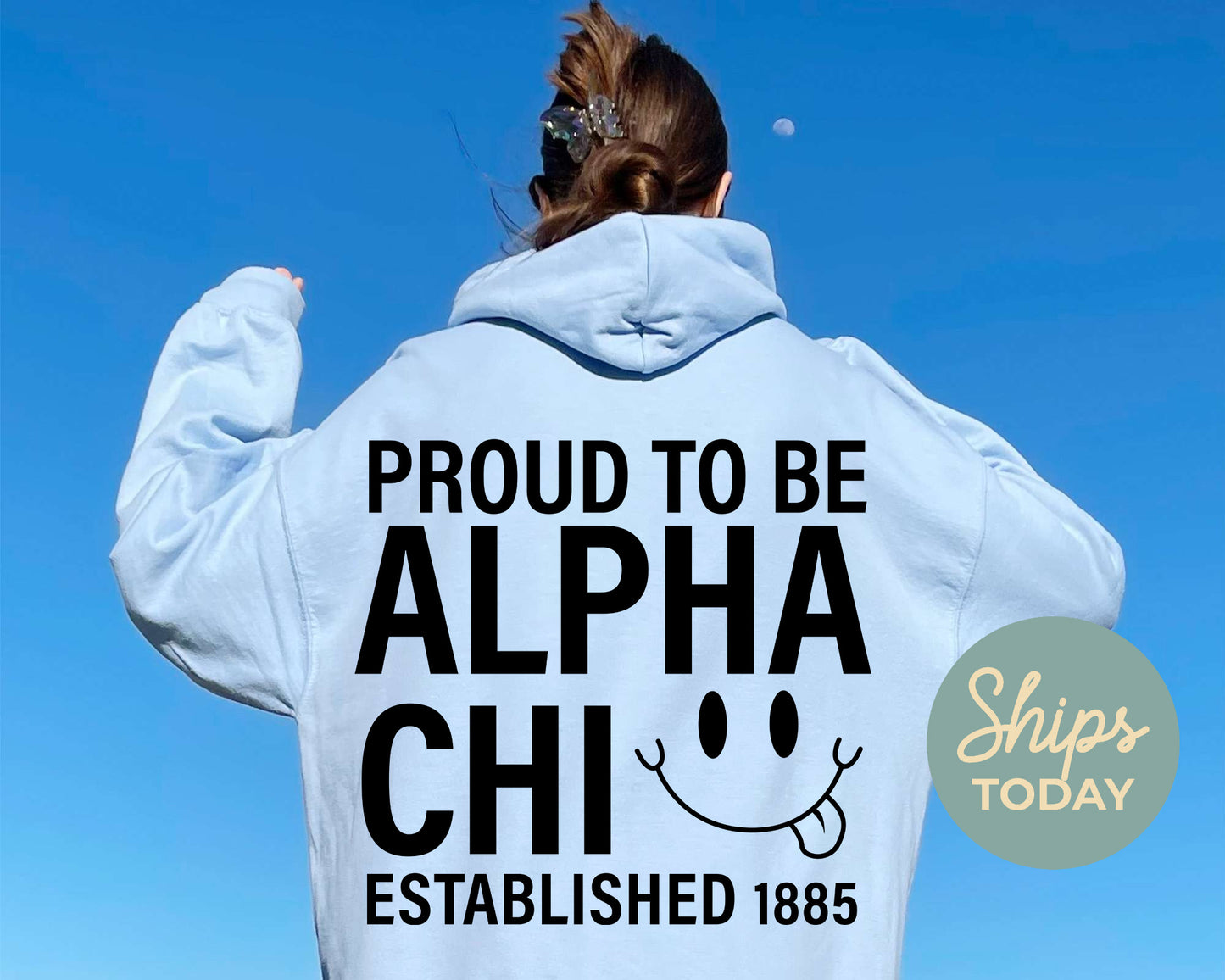 Alpha Chi Omega Proud to Be Sorority Hoodie _ 33128g