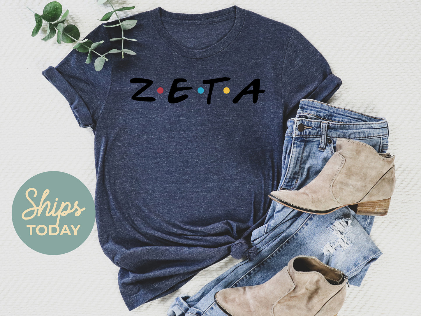 Zeta Tau Alpha Friends Frenzy Sorority T-shirt _ 30671g