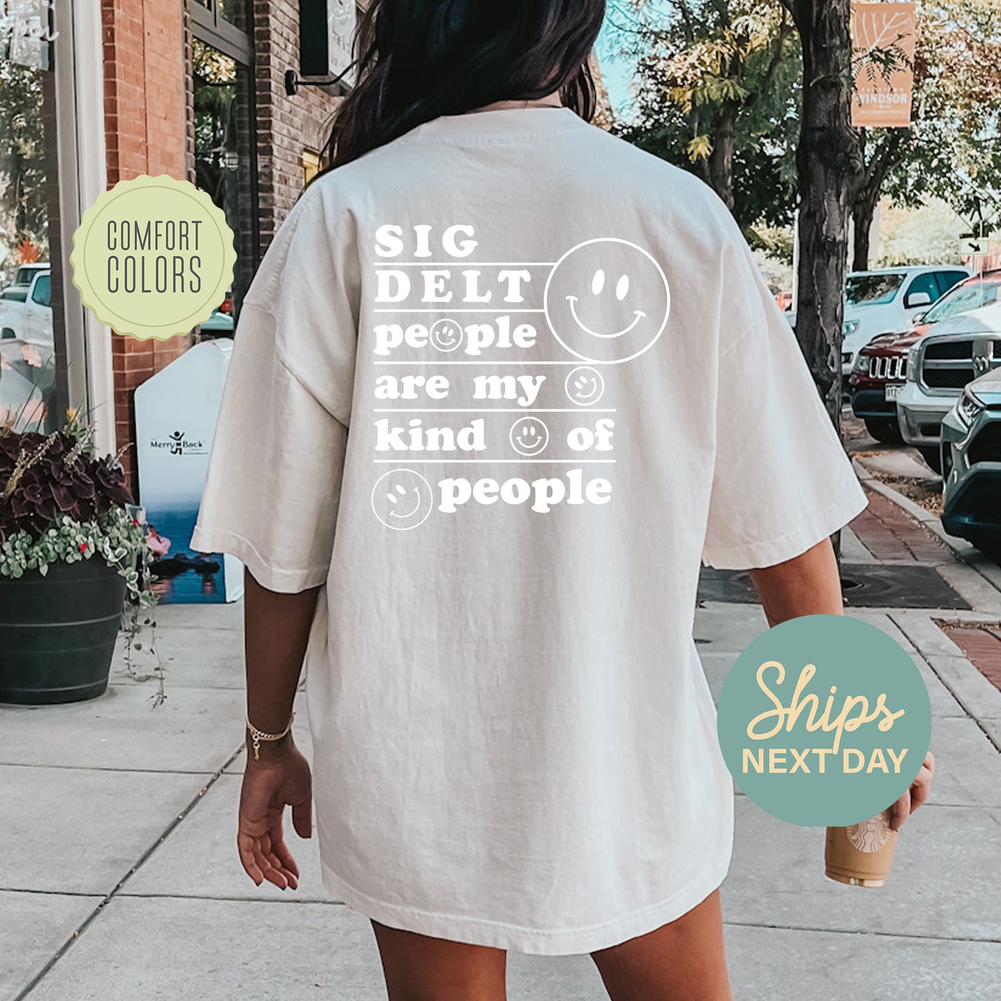 Sigma Delta Tau My Kind of People Comfort Colors Sorority T-shirt _ 33279g