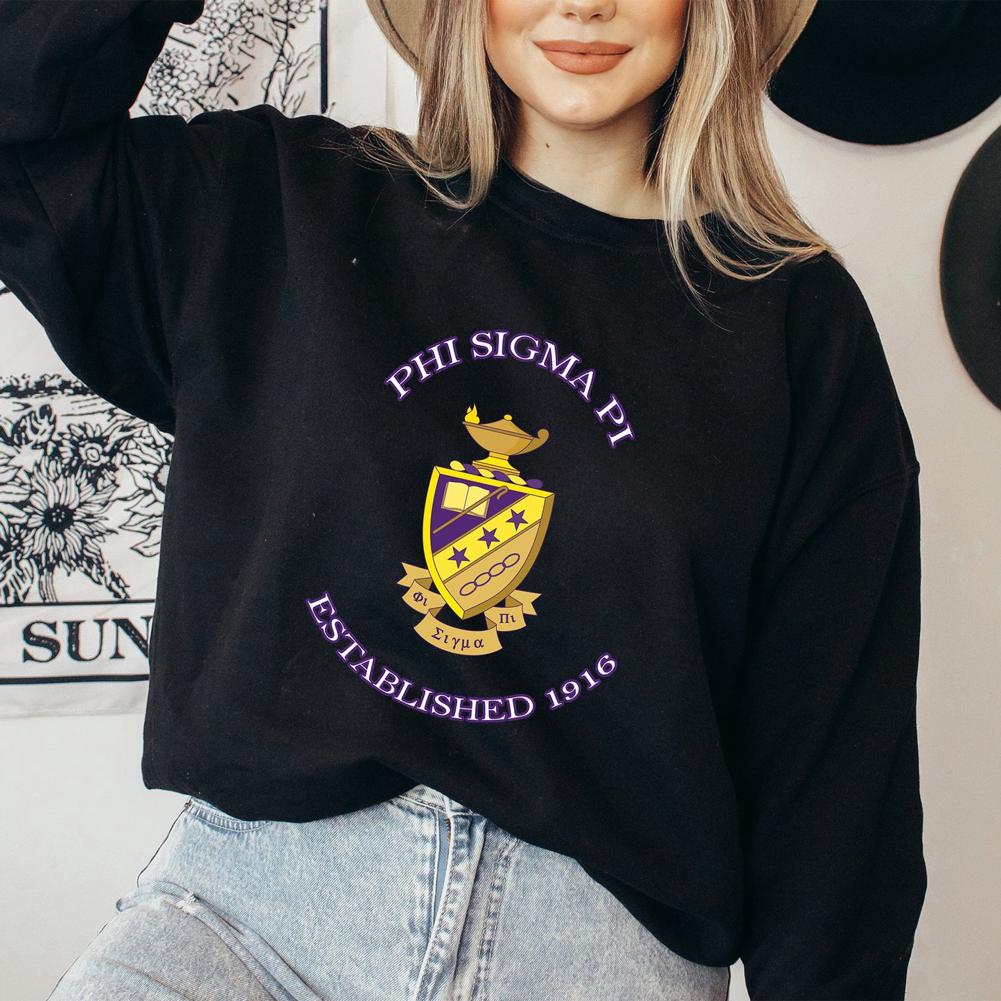 Phi Sigma Pi Iconic Insignia COED Sweatshirt _ 35675g