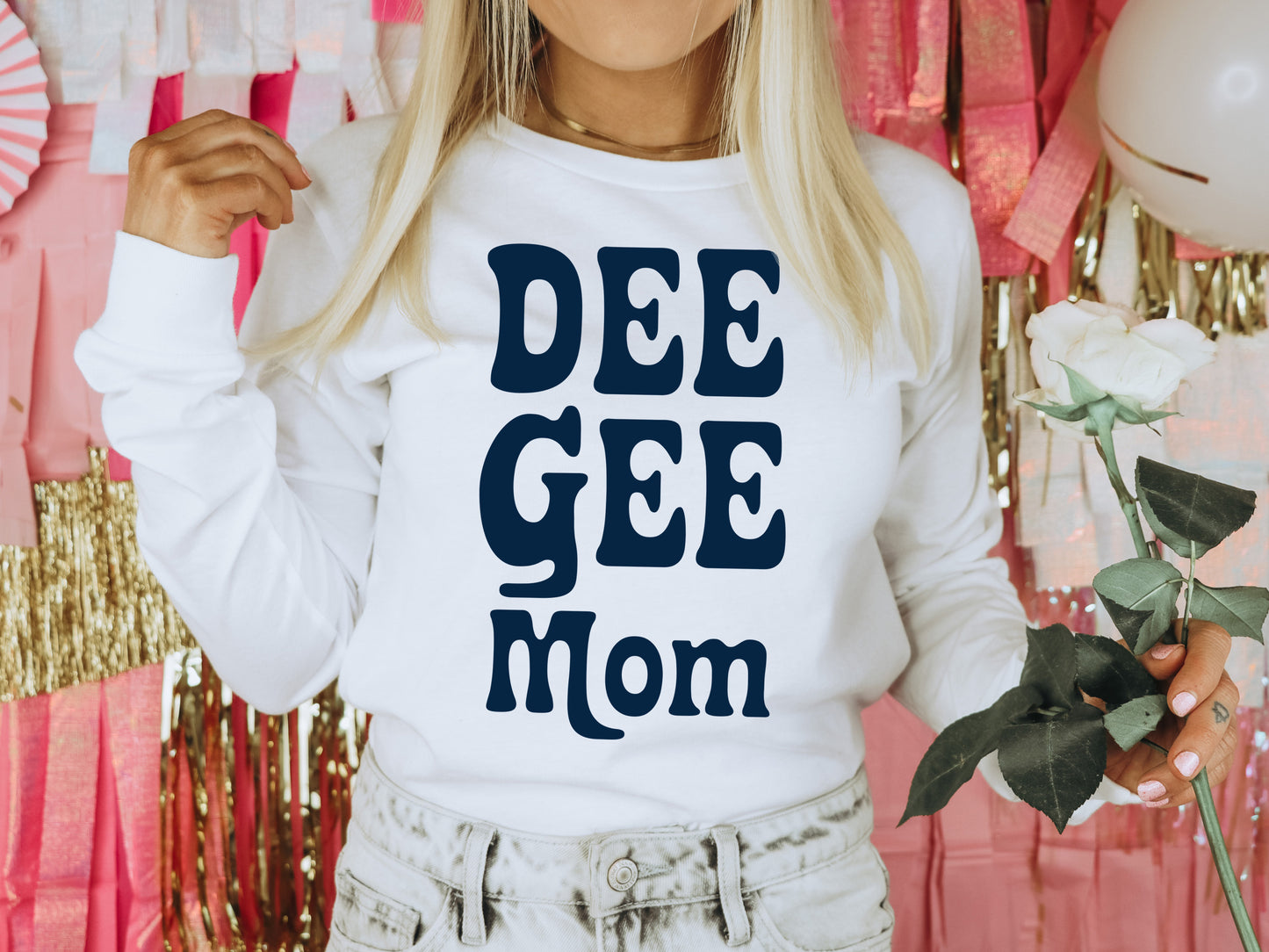 Delta Gamma Got it from my Mom Sorority Long Sleeve T-shirt _ 3082g