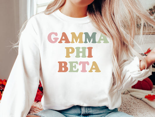 Gamma Phi Beta Bright and Proud Sorority Sweatshirt _ 428g