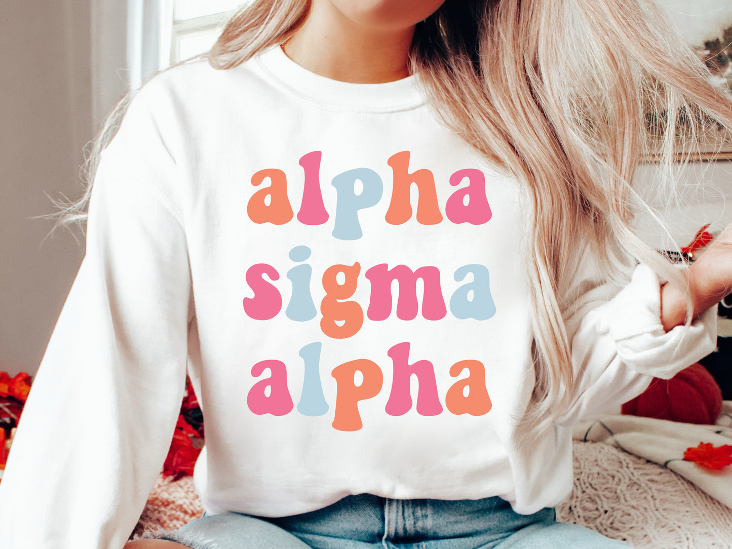 Alpha Sigma Alpha Vividly Vibrant Sorority Sweatshirt _ 3155g