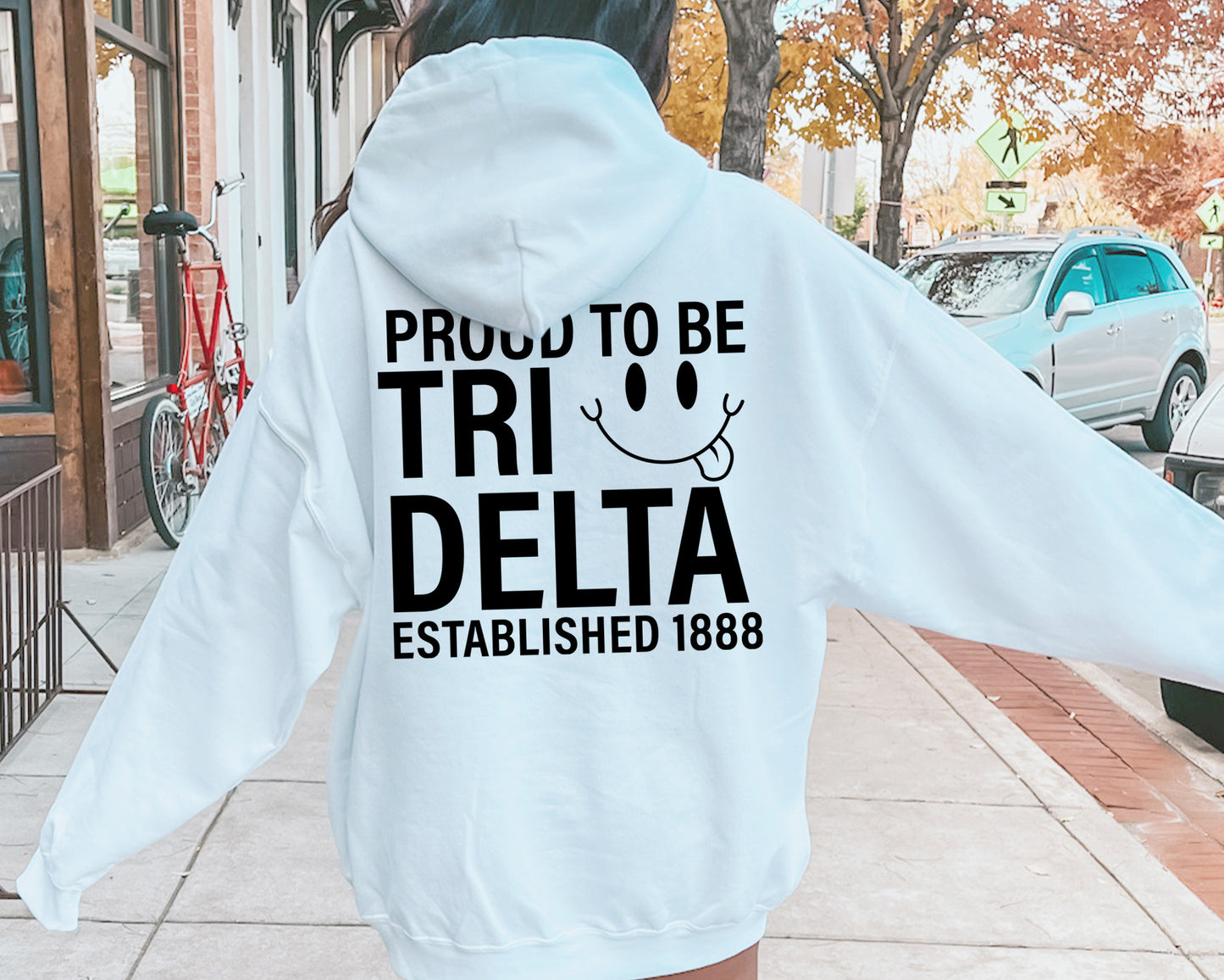 Delta Delta Delta Proud to Be Sorority Hoodie _ 33138g