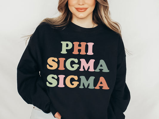 Phi Sigma Sigma Bright and Proud Sorority Sweatshirt _ 433g