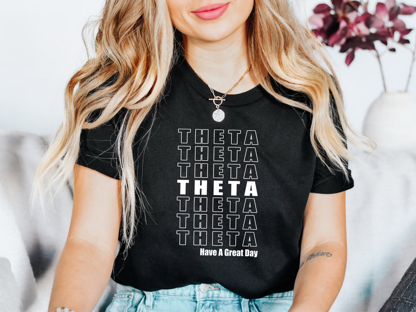 Kappa Alpha Theta Have a Great Day Sorority T-shirt _ 2123g