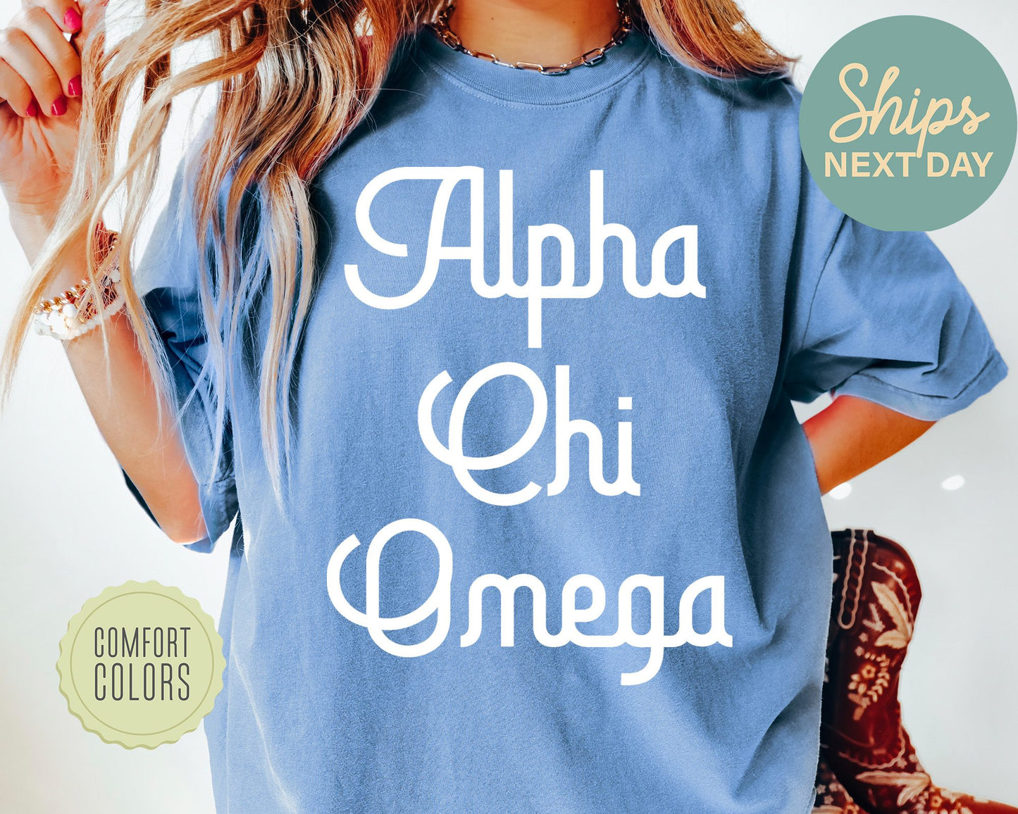Alpha Chi Omega All About That Pop Comfort Colors Sorority T-shirt _ 2681g