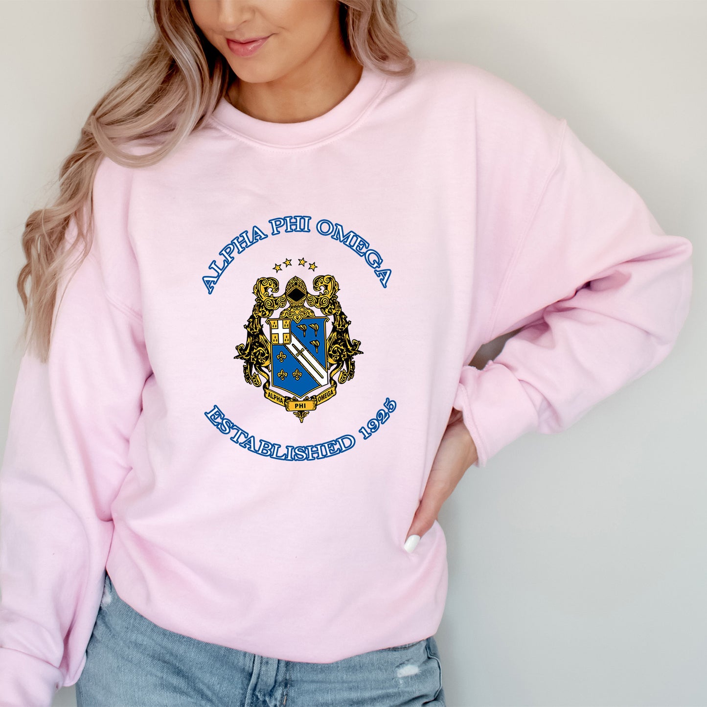 Alpha Phi Omega Iconic Insignia COED Sweatshirt _ 35665g