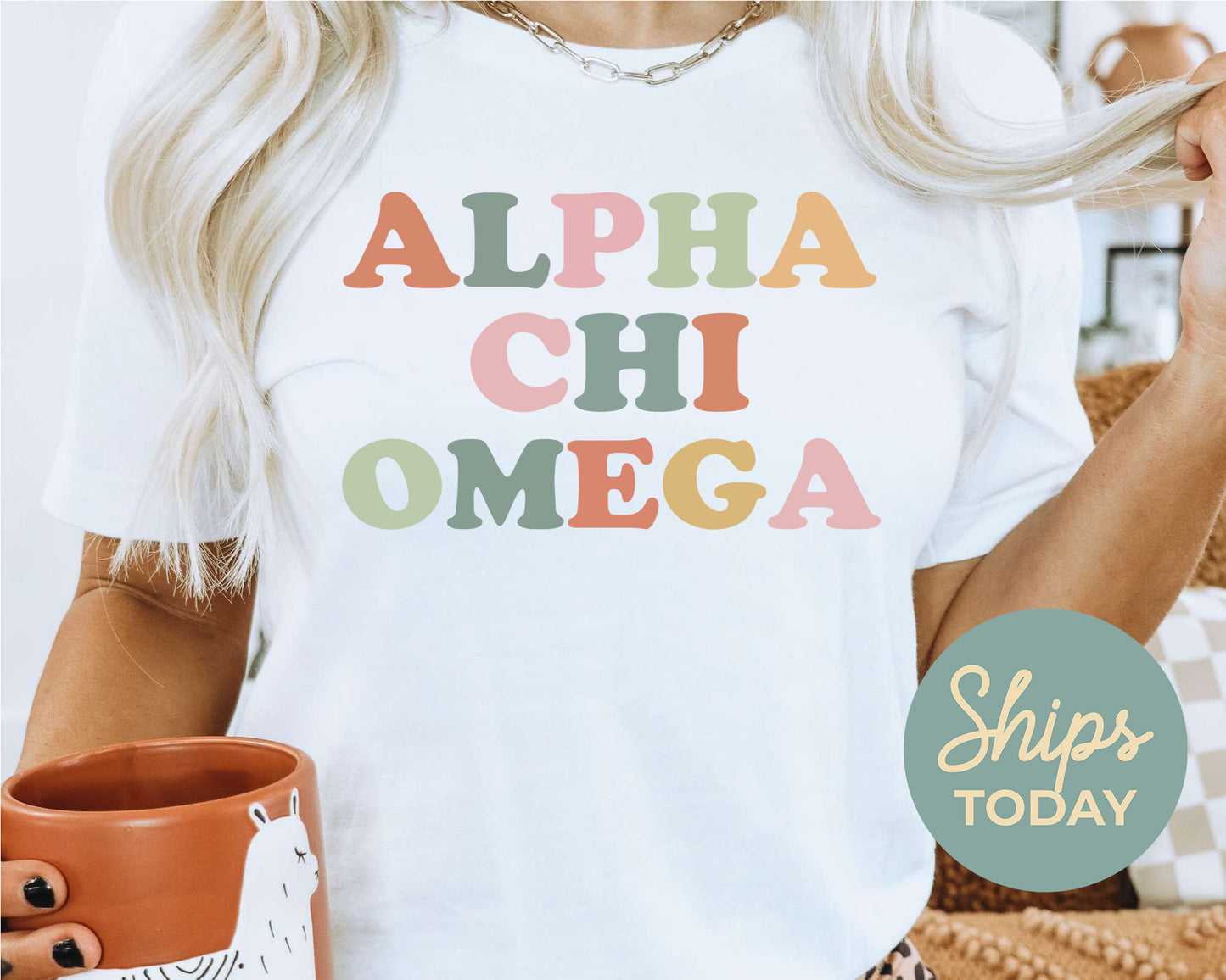 Alpha Chi Omega Bright and Proud Sorority T-shirt _ 414g