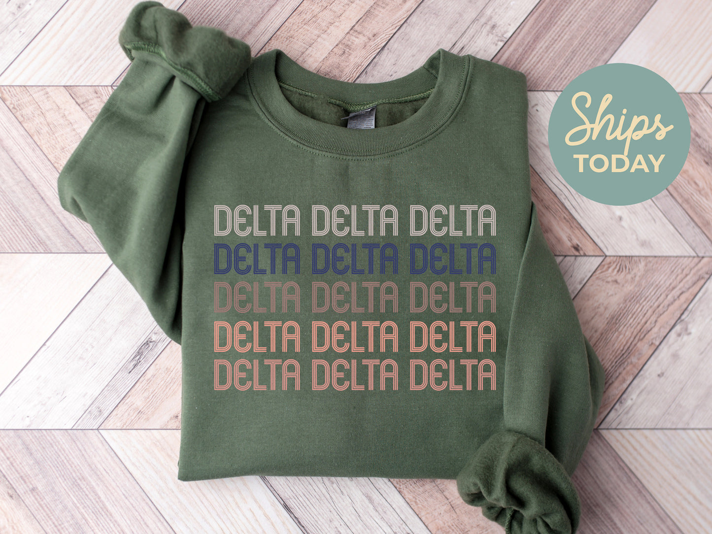 Delta Delta Delta Greek Glamour Sorority Sweatshirt _ 31102g
