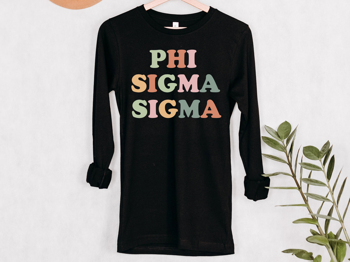 Phi Sigma Sigma Bright and Proud Sorority Long Sleeve T-shirt _ 433g