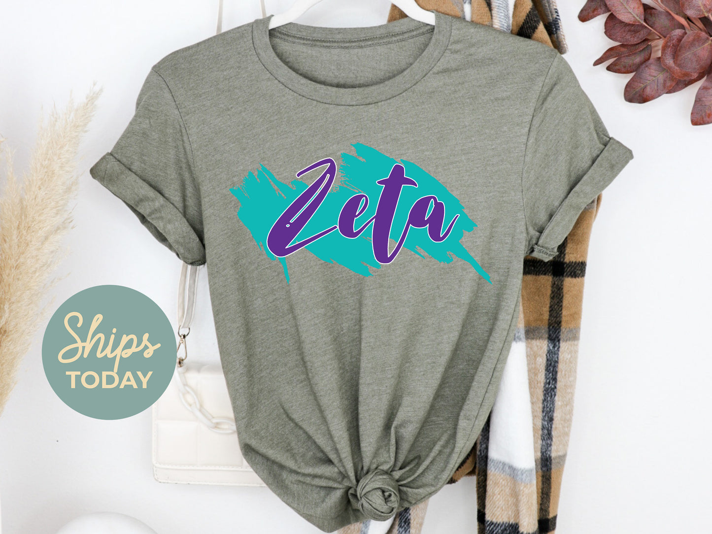 Zeta Tau Alpha Paint Party Sorority T-shirt _ 4497g