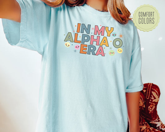Alpha Omicron Pi Sorority Era Comfort Colors Sorority T-shirt _ 35441g