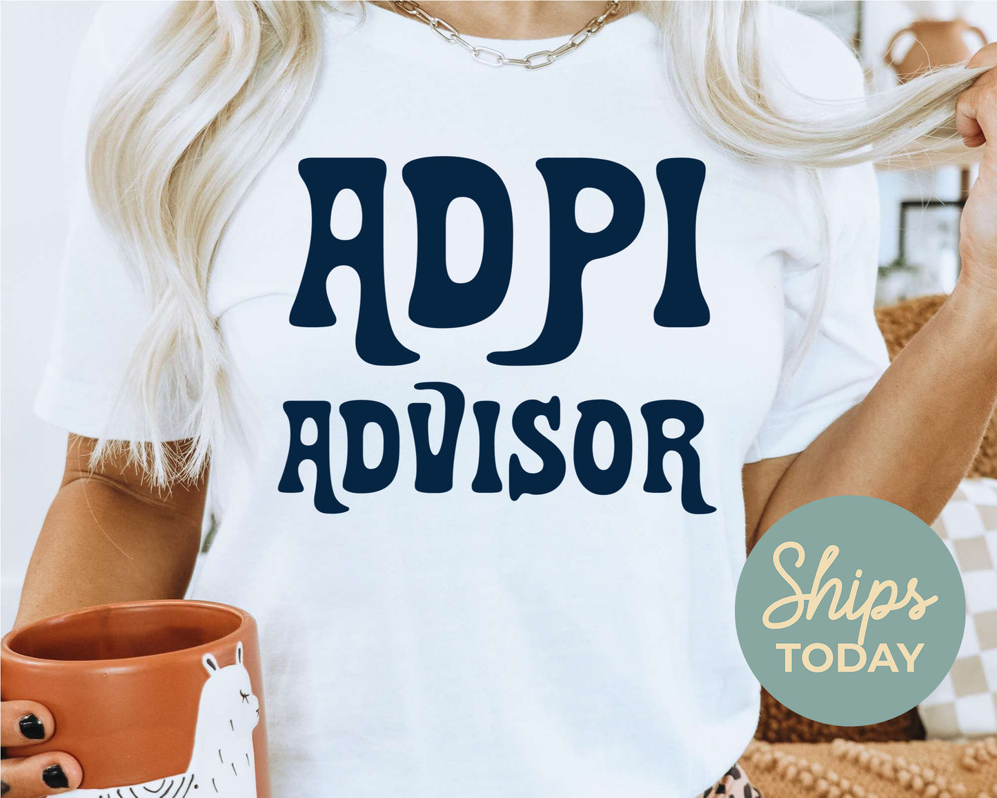 Alpha Delta Pi Best Advisor Sorority T-shirt _ 3098g