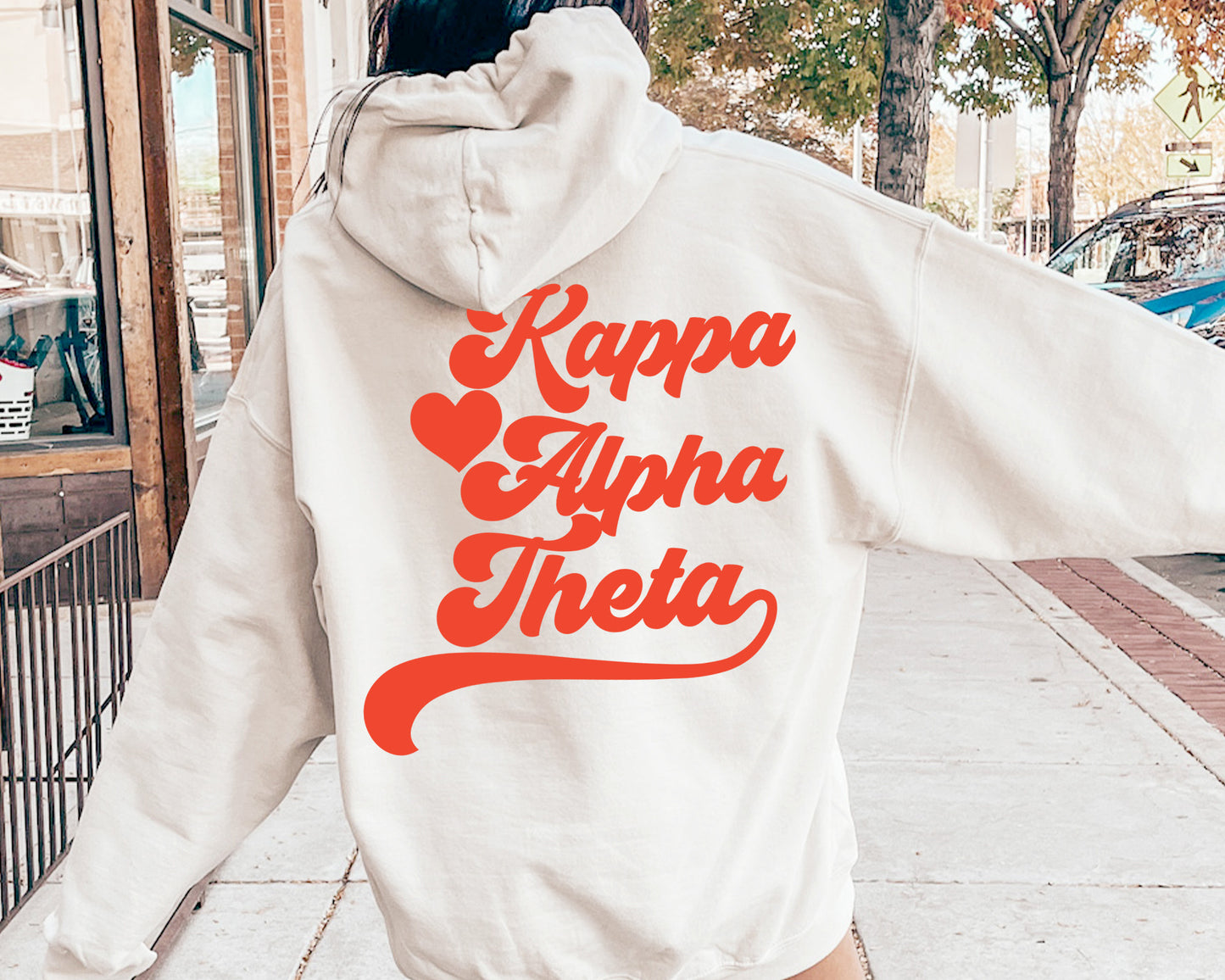 Kappa Alpha Theta Red Heart Sorority Hoodie _ 33361g