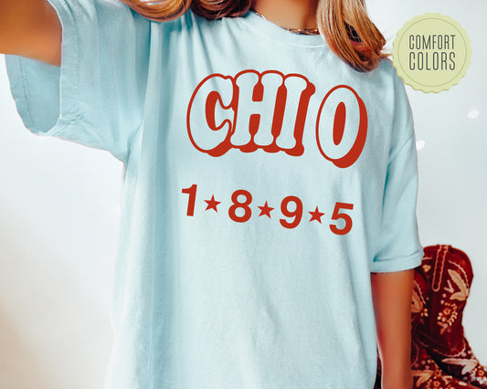 Chi Omega Red Arch Comfort Colors Sorority T-shirt _ 371g