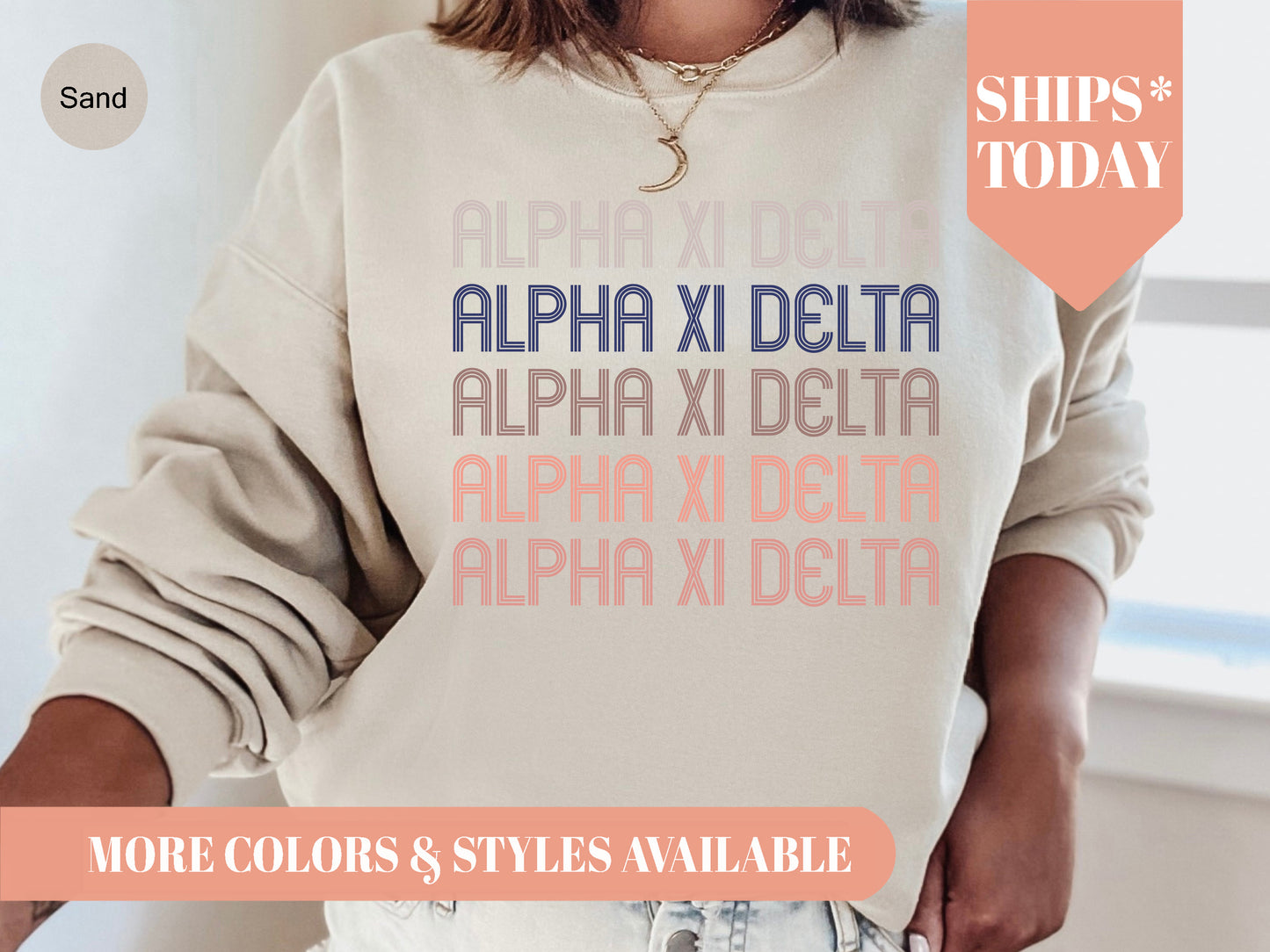 Alpha Xi Delta Greek Glamour Sorority Sweatshirt _ 31100g