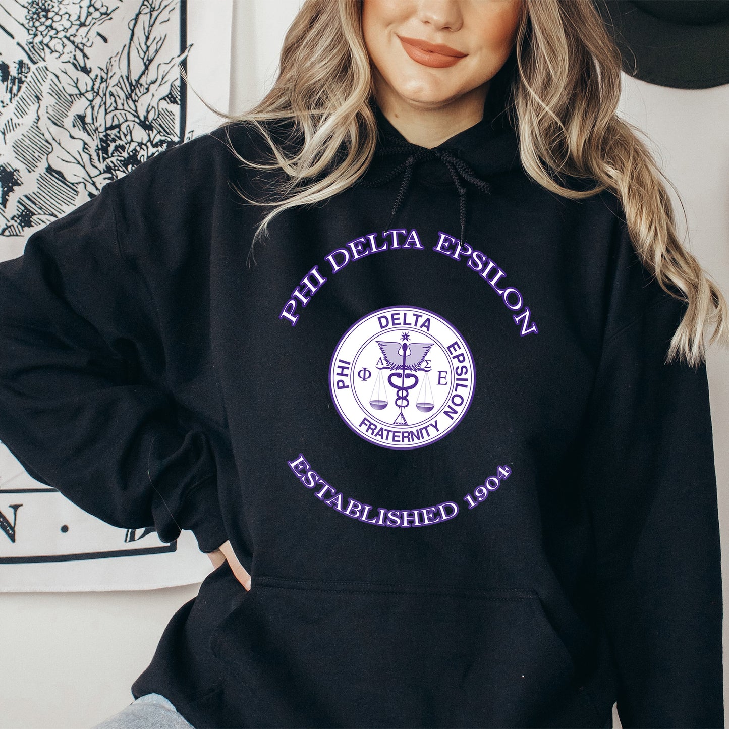 Phi Delta Epsilon Iconic Insignia COED Hoodie _ 35674g