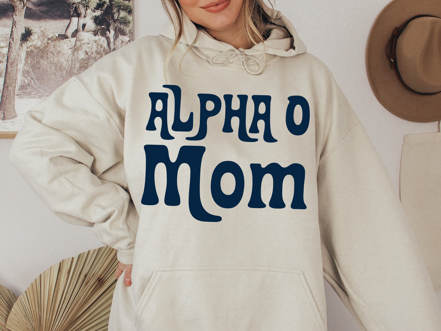 Alpha Omicron Pi Got it from my Mom Sorority Hoodie _ 3075g