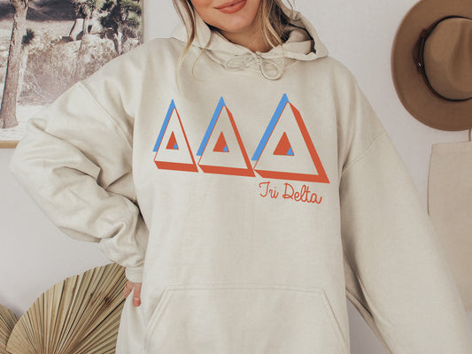 Pi Beta Phi American Colored Sorority Hoodie _ 46g