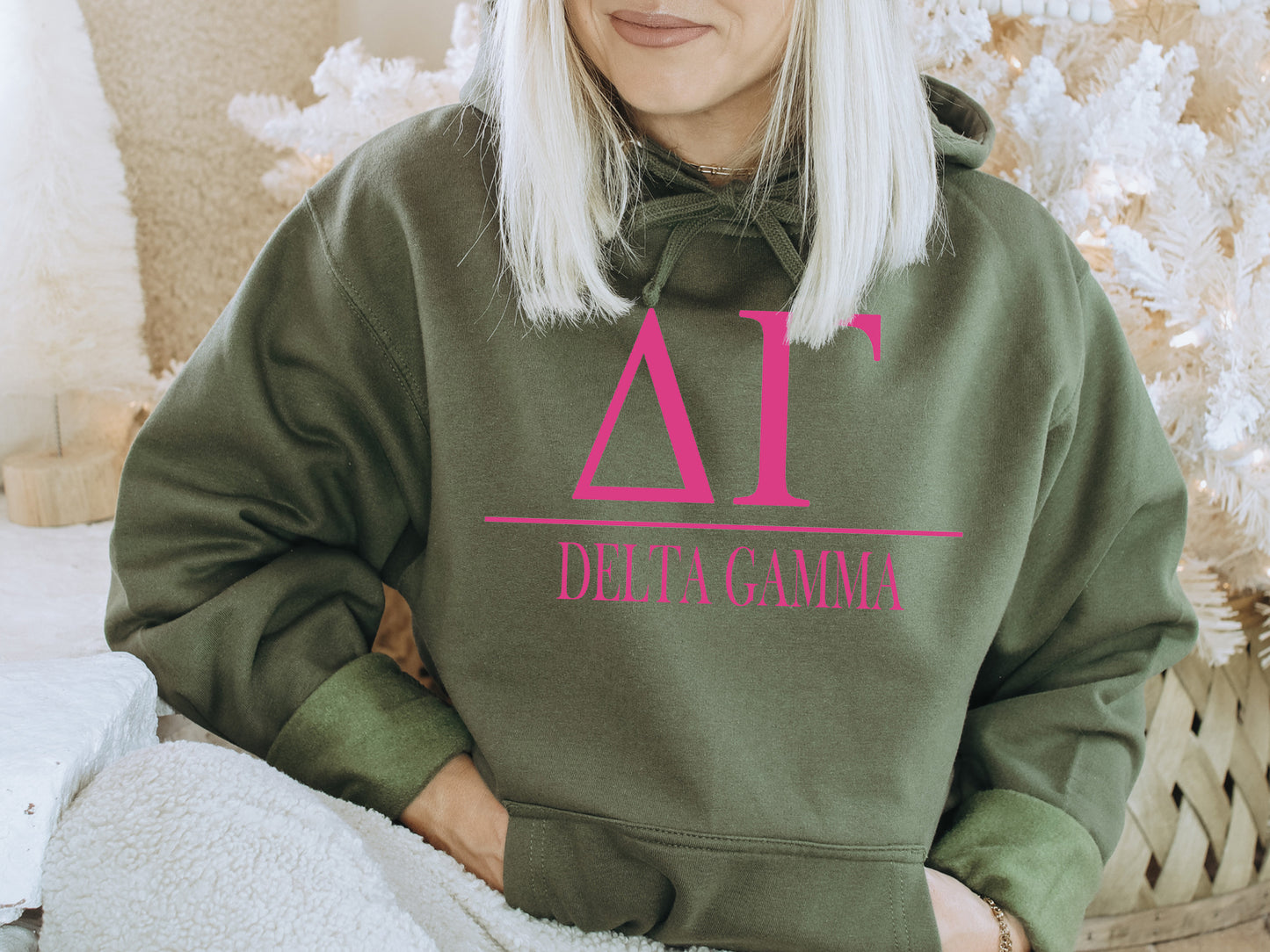 Delta Gamma Loud Letters Sorority Hoodie _ 477g
