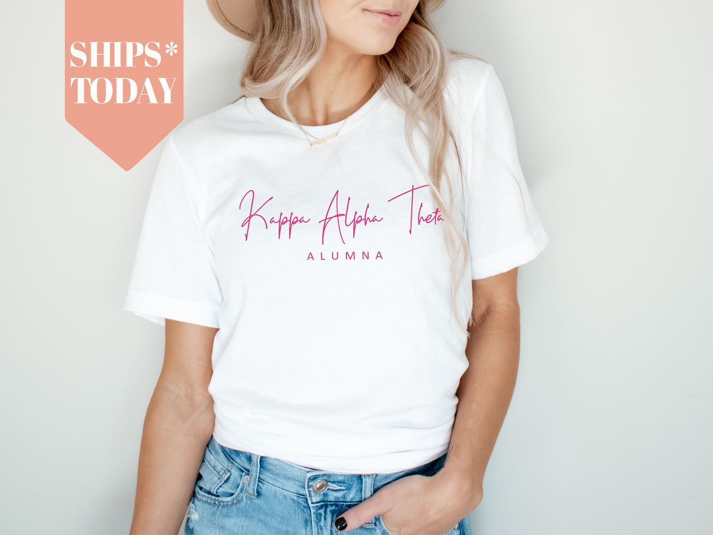 Kappa Alpha Theta Simple and Sweet Alumna Sorority T-shirt _ 507g