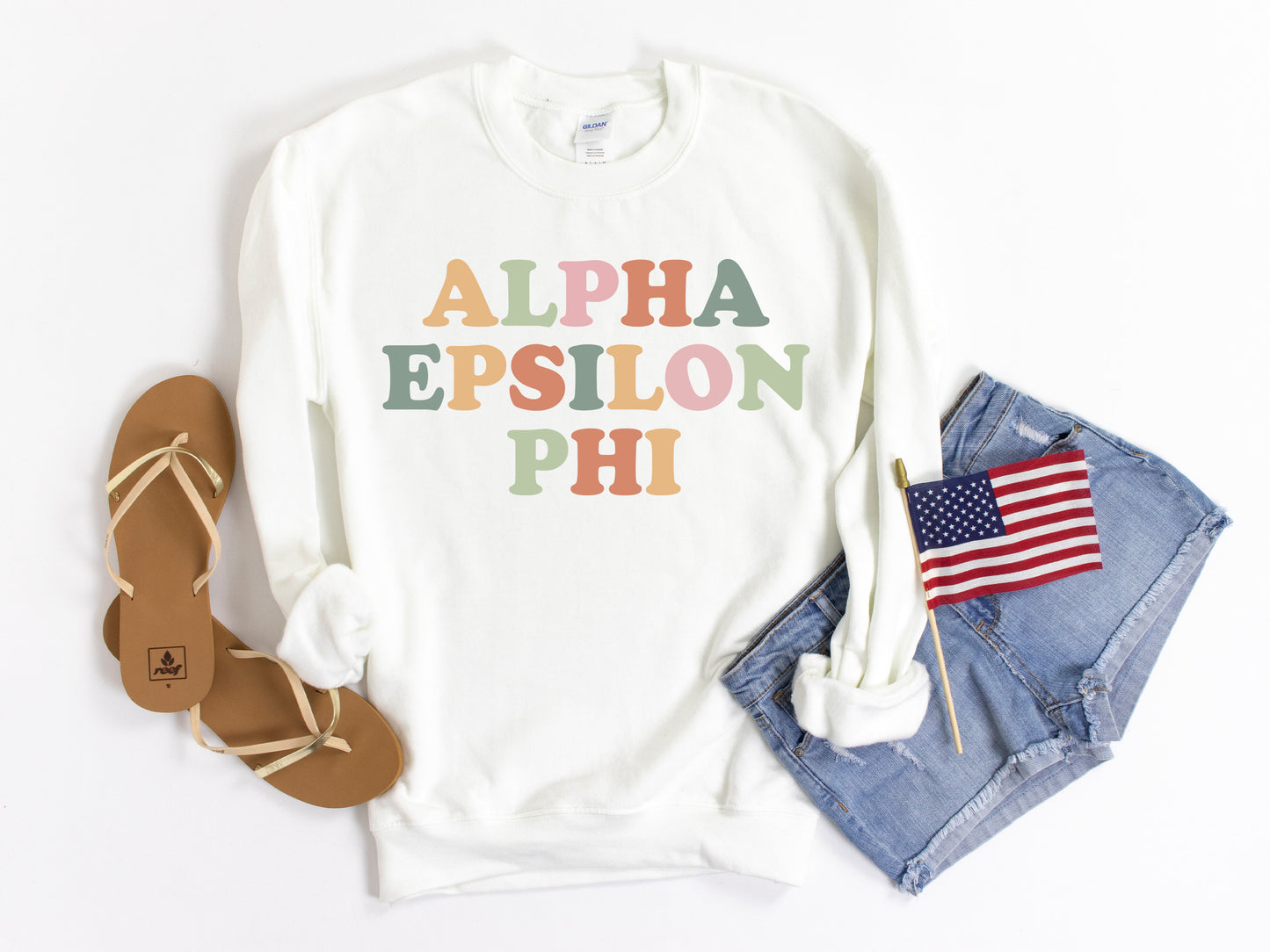 Alpha Epsilon Phi Bright and Proud Sorority Sweatshirt _ 416g