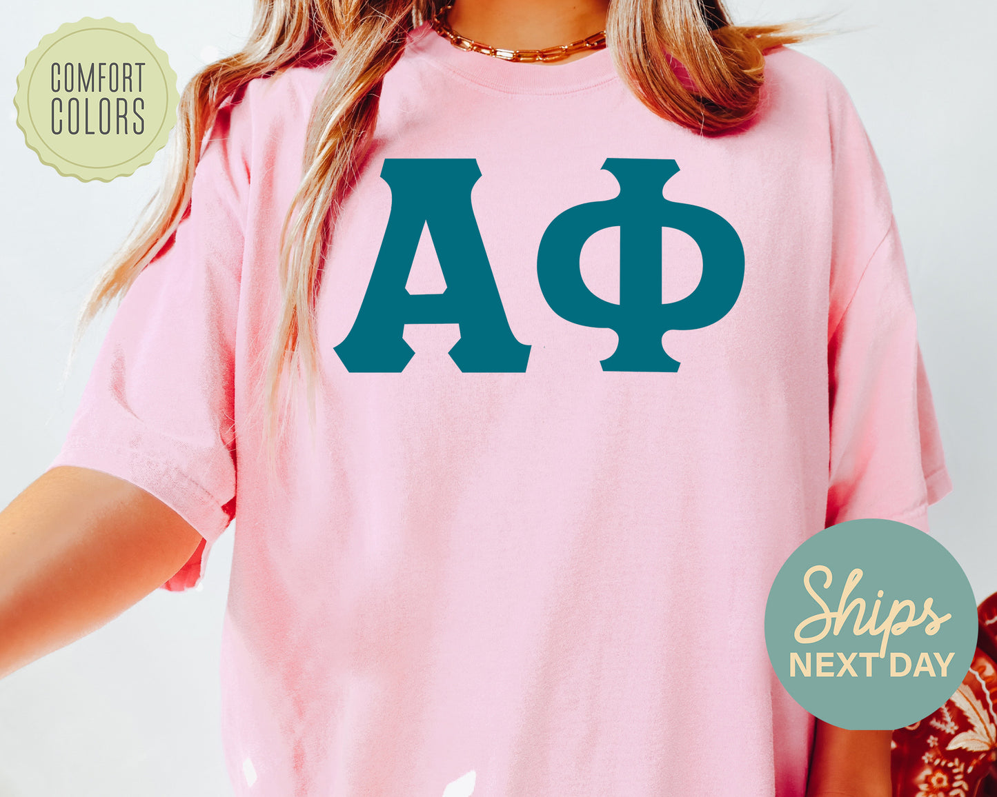 Alpha Phi Back to the Basics Comfort Colors Sorority T-shirt _ 627g