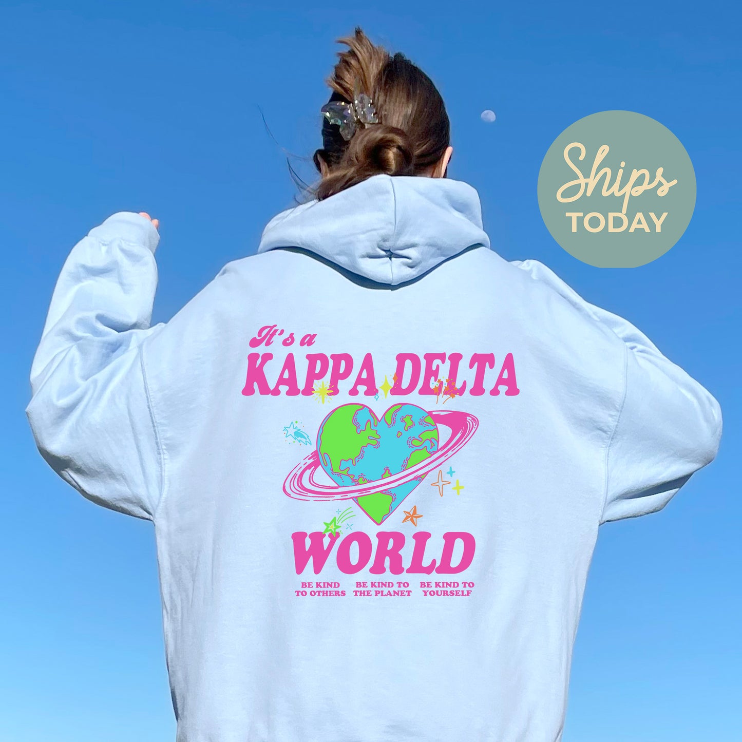 Kappa Delta Pink Planet Sorority Hoodie _ 34246g