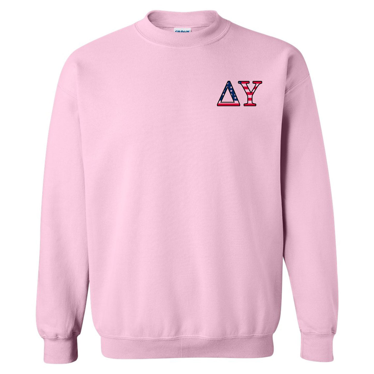 a pink sweatshirt with the letters a and y on it