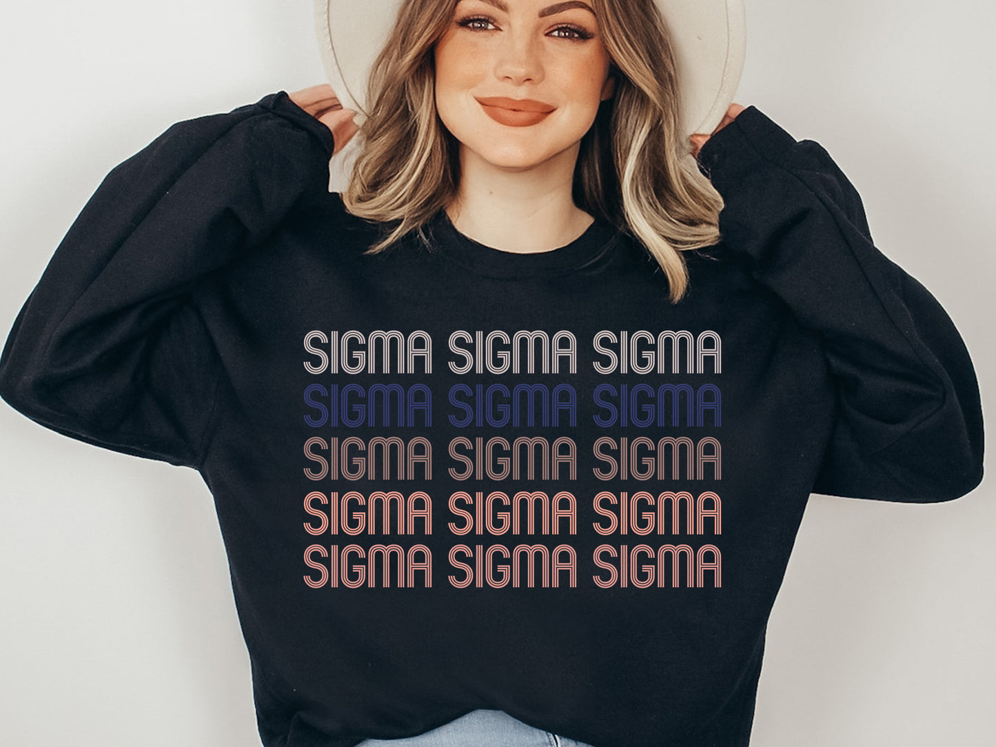 Sigma Sigma Sigma Greek Glamour Sorority Sweatshirt _ 31115g