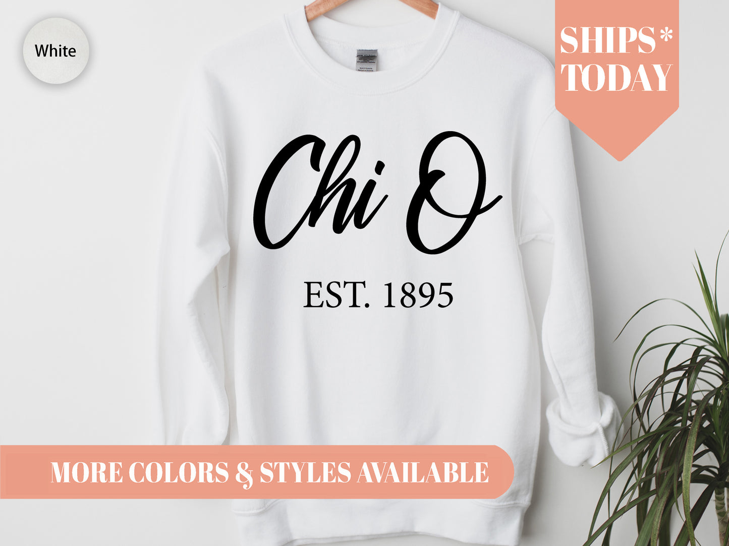 Chi Omega Black Flowy Sorority Sweatshirt _ 86g