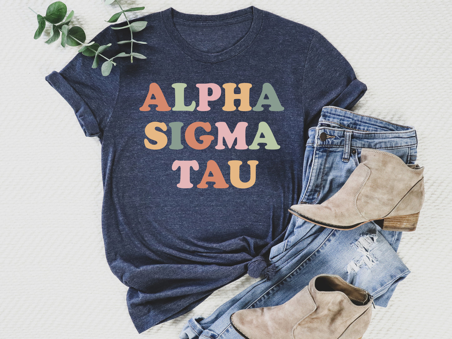 Alpha Sigma Tau Bright and Proud Sorority T-shirt _ 421g