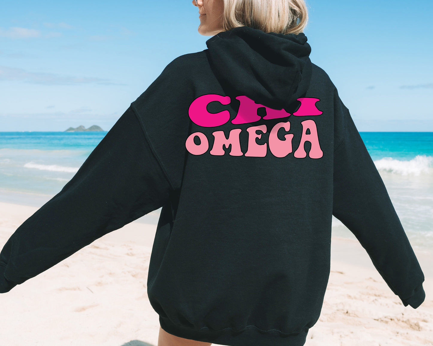 Chi Omega Shades of Pink Sorority Hoodie _ 32981g
