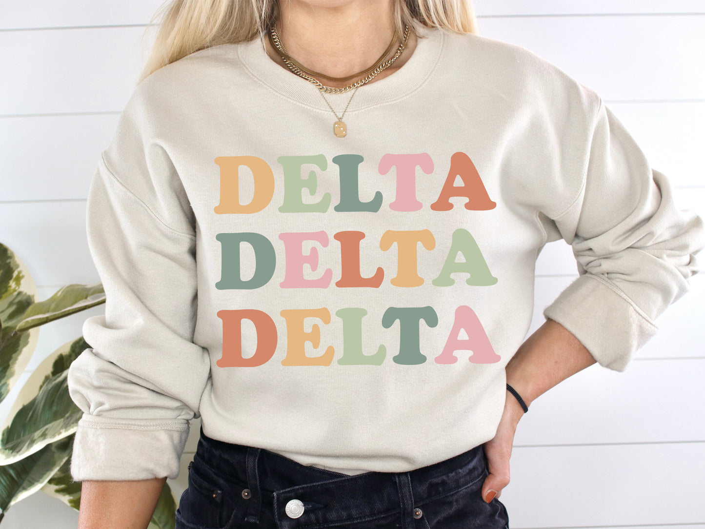 Delta Delta Delta Bright and Proud Sorority Sweatshirt _ 424g