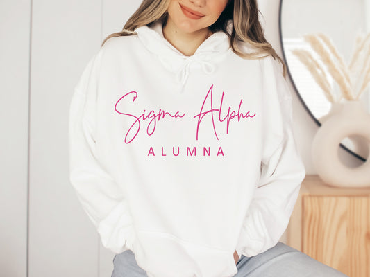Sigma Alpha Vintage Alumna Sorority Hoodie _ 3506g