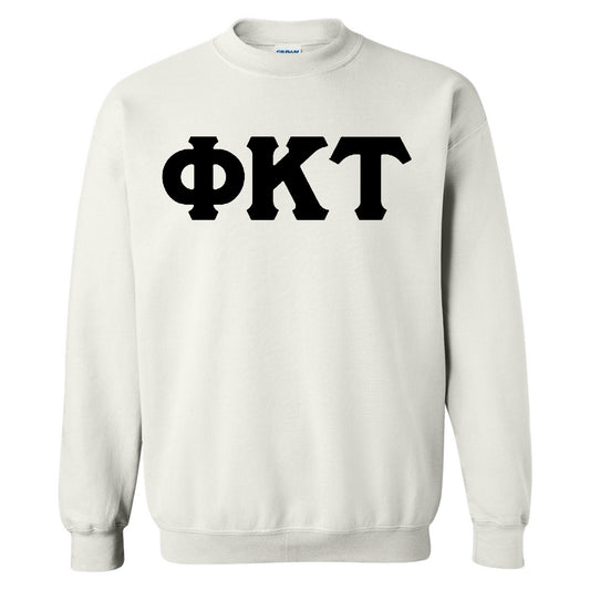 Phi Kappa Tau Black Letters Fraternity Sweatshirt _ 34923g
