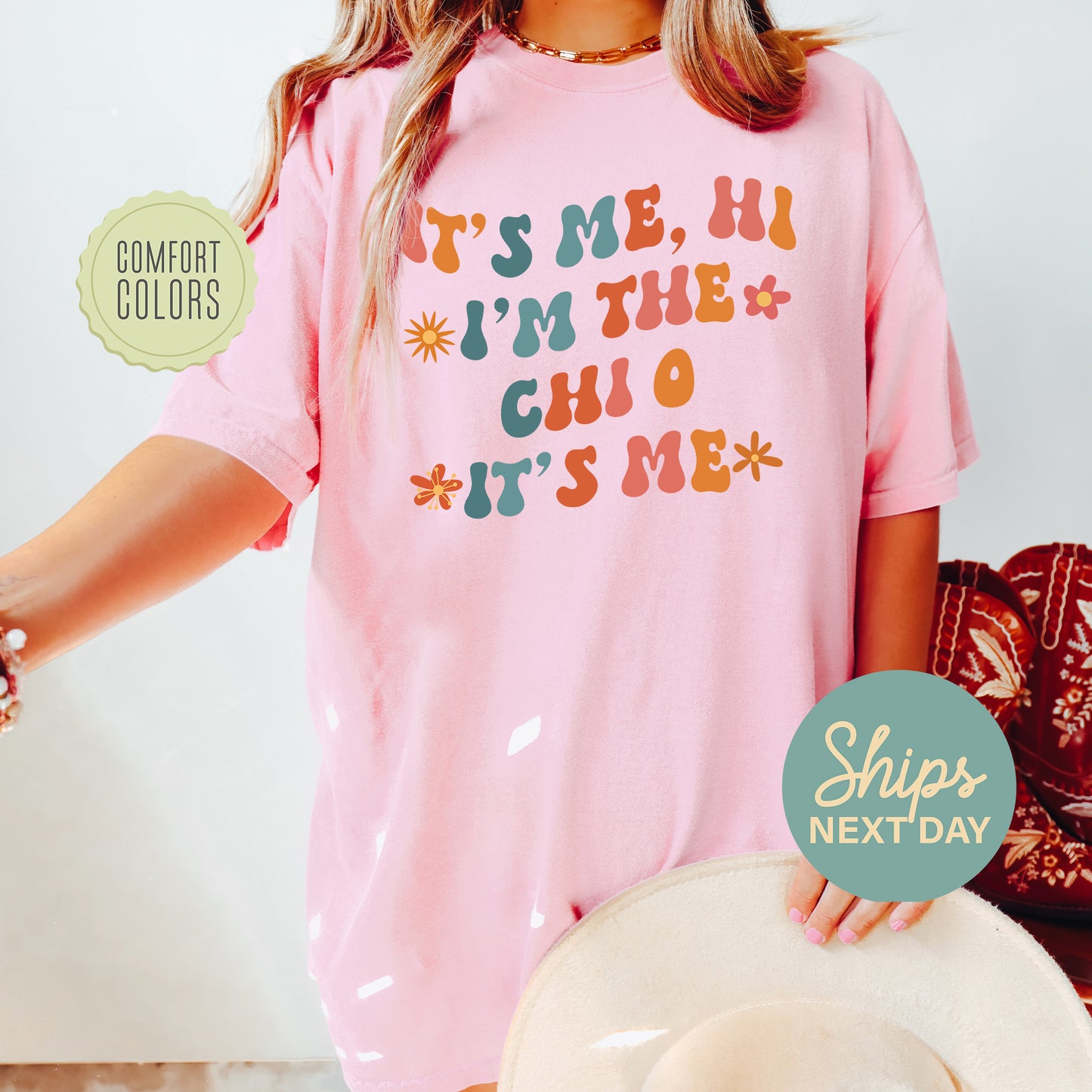 Chi Omega Style Comfort Colors Sorority T-shirt _ 36000g