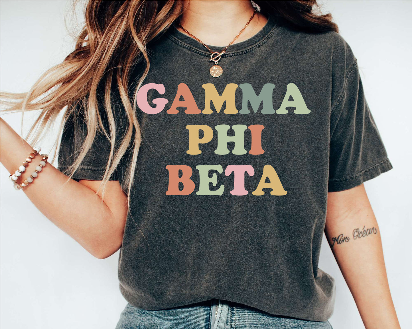 Gamma Phi Beta Bright and Proud Sorority T-shirt _ 428g