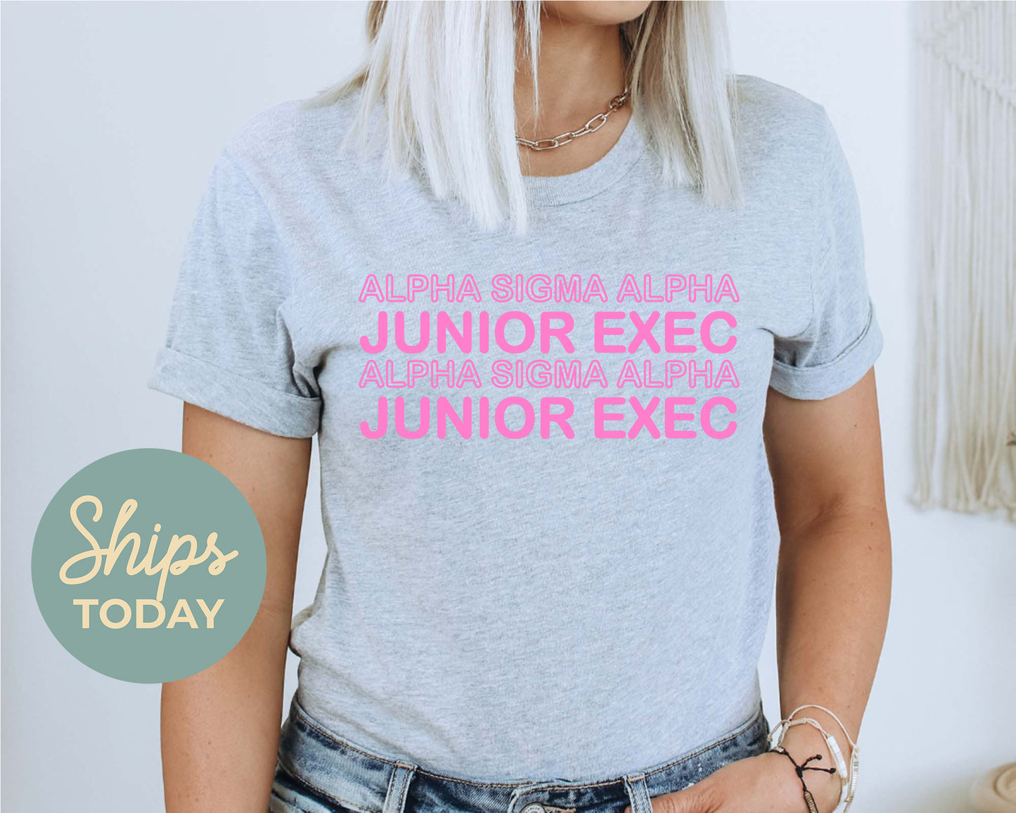 Alpha Sigma Alpha Junior Exec Sorority T-shirt _ 30932g