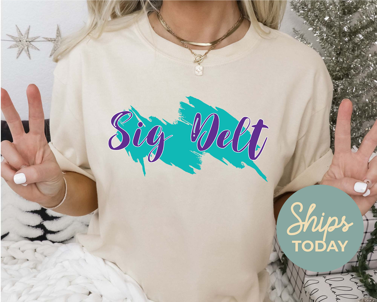 Sigma Delta Tau Paint Party Sorority T-shirt _ 4493g