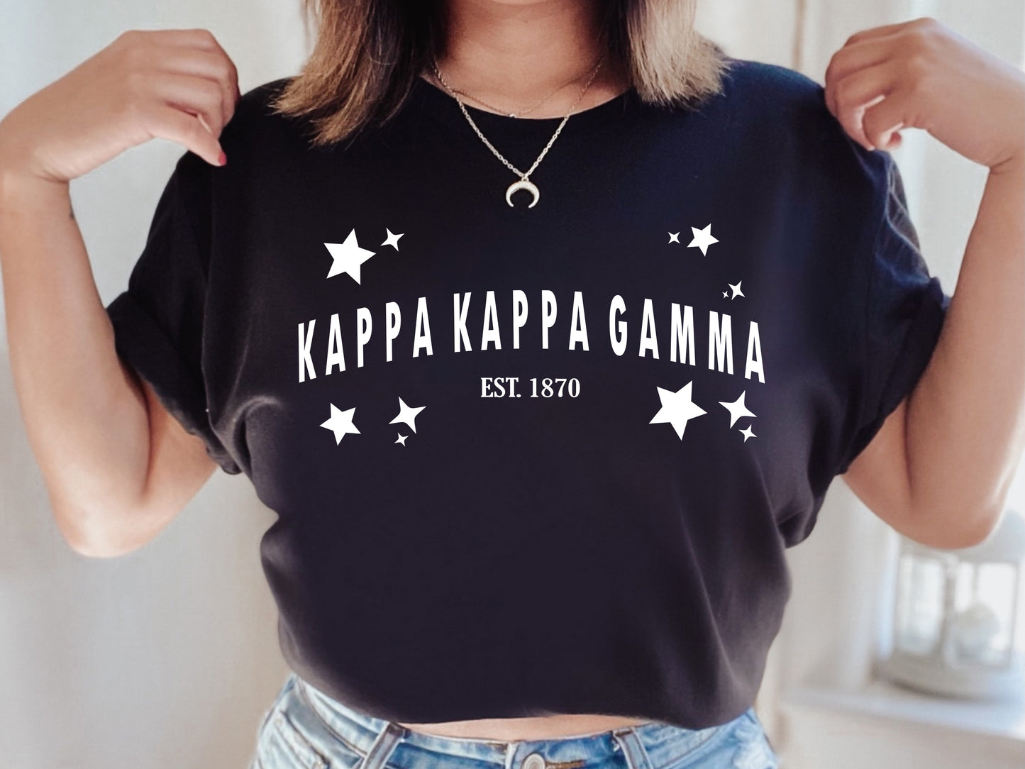 Kappa Kappa Gamma Arched Star Sorority T-shirt _ 2282g