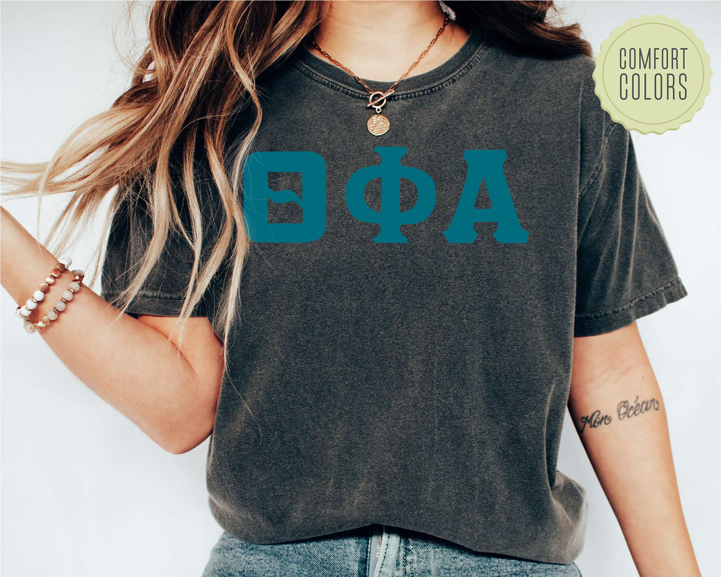 Theta Phi Alpha Back to the Basics Comfort Colors Sorority T-shirt _ 646g
