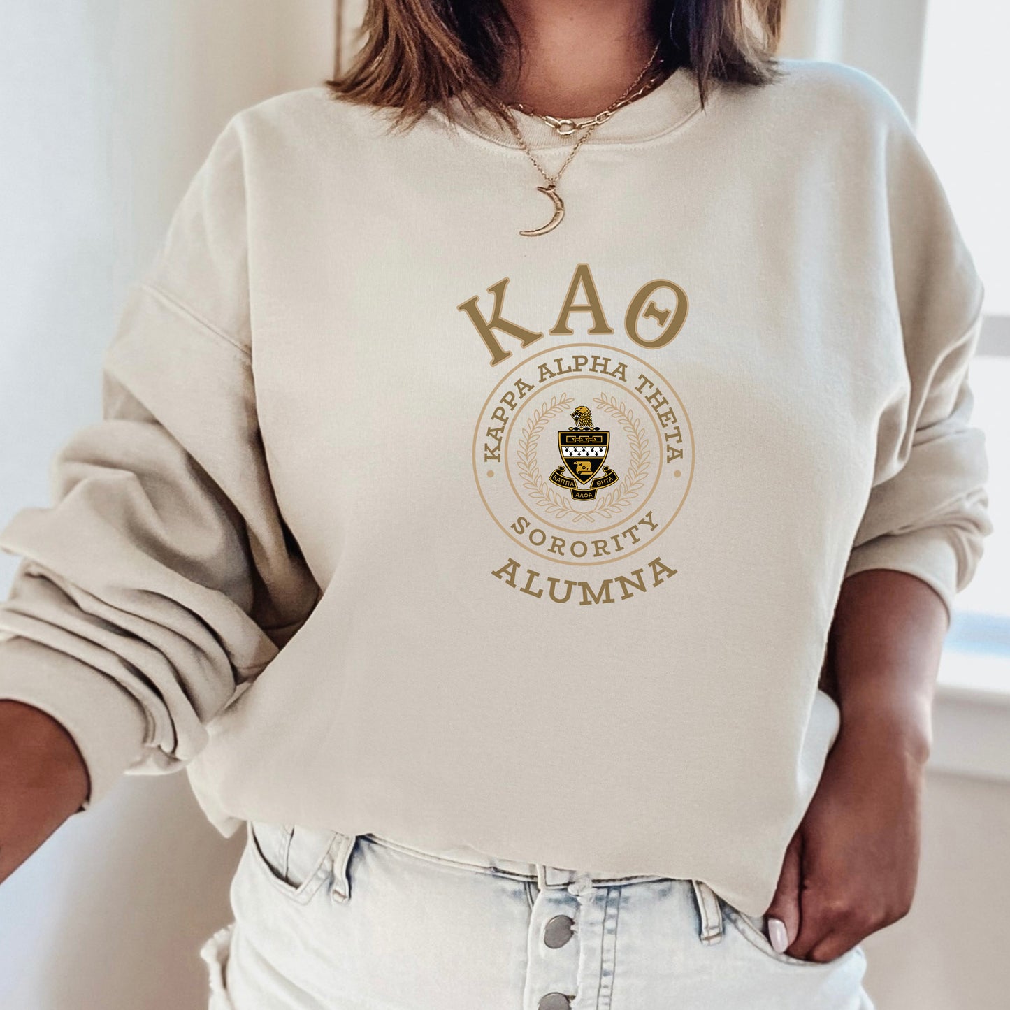 Kappa Alpha Theta Alumna Vintage Sorority Sweatshirt _ 31024g