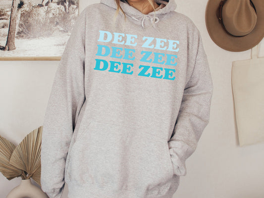 Delta Zeta Touch of Blue Sorority Hoodie _ 2590g