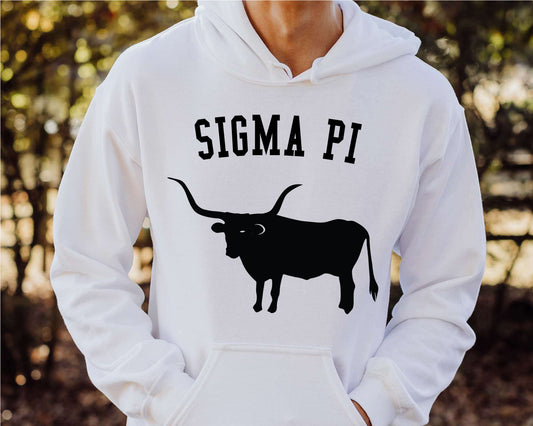 Sigma Pi Long Horn Fraternity Hoodie _ 1549g