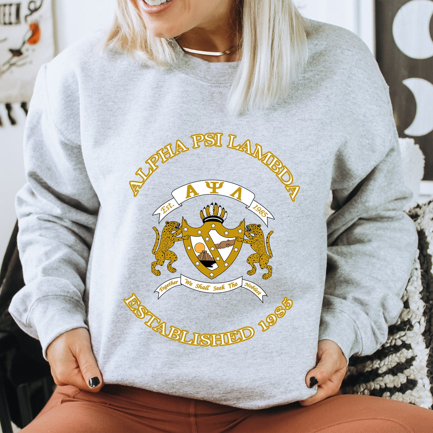 Alpha Psi Lambda Iconic Insignia COED Sweatshirt _ 35666g